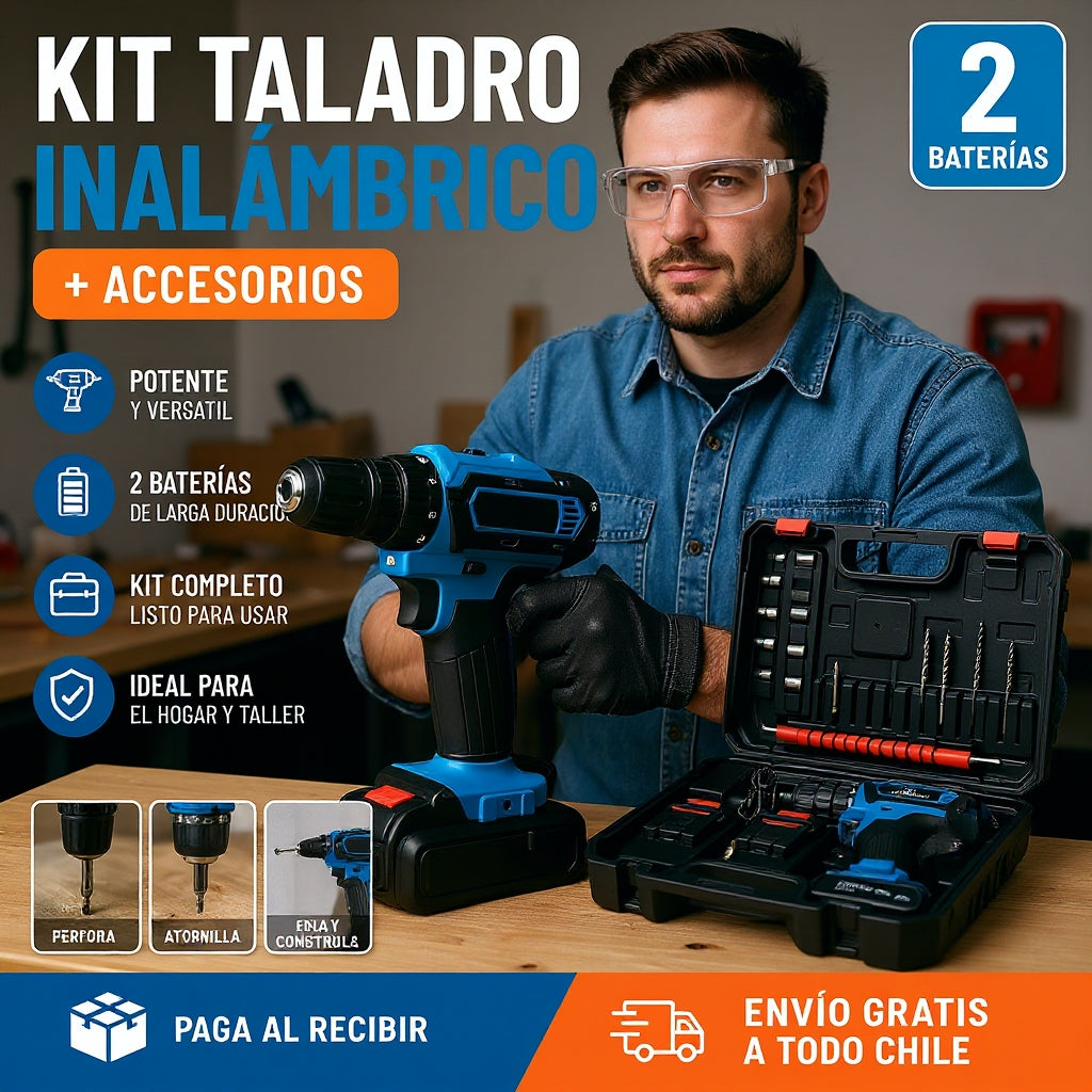 Kit Taladro Inalambrico 28v